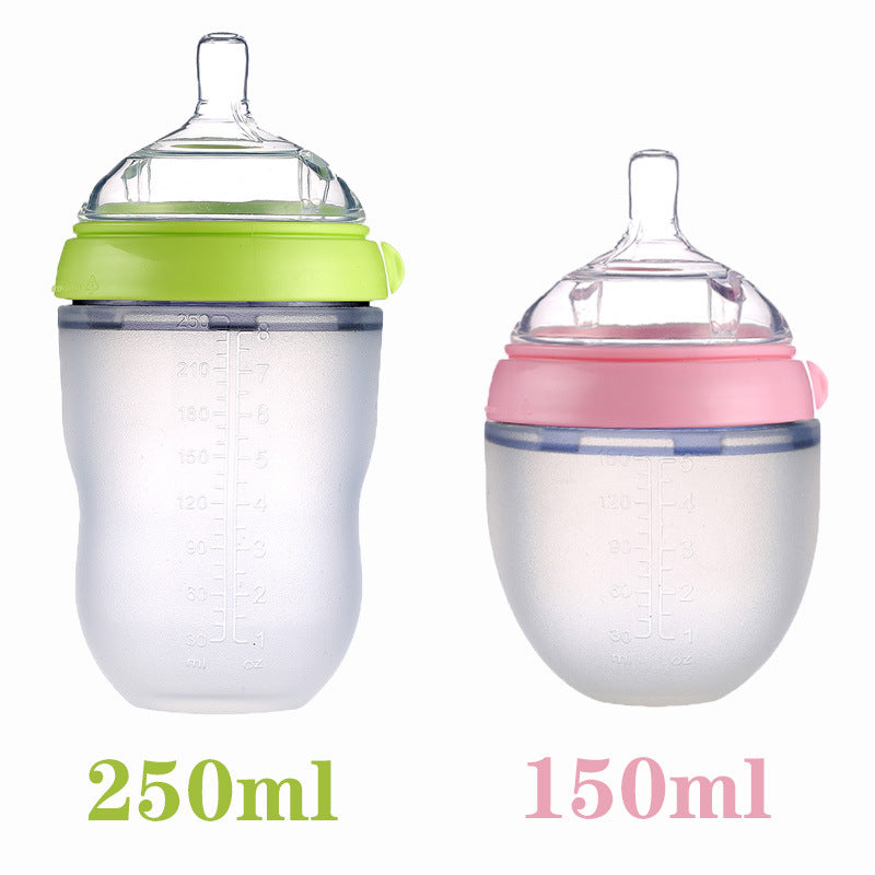 Silicone Baby Bottle with Wide Neck and Anti-Colic Design - BAGE21810014