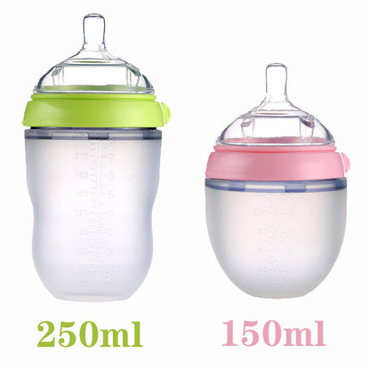 Silicone Baby Bottle with Wide Neck and Anti-Colic Design - BAGE21810014