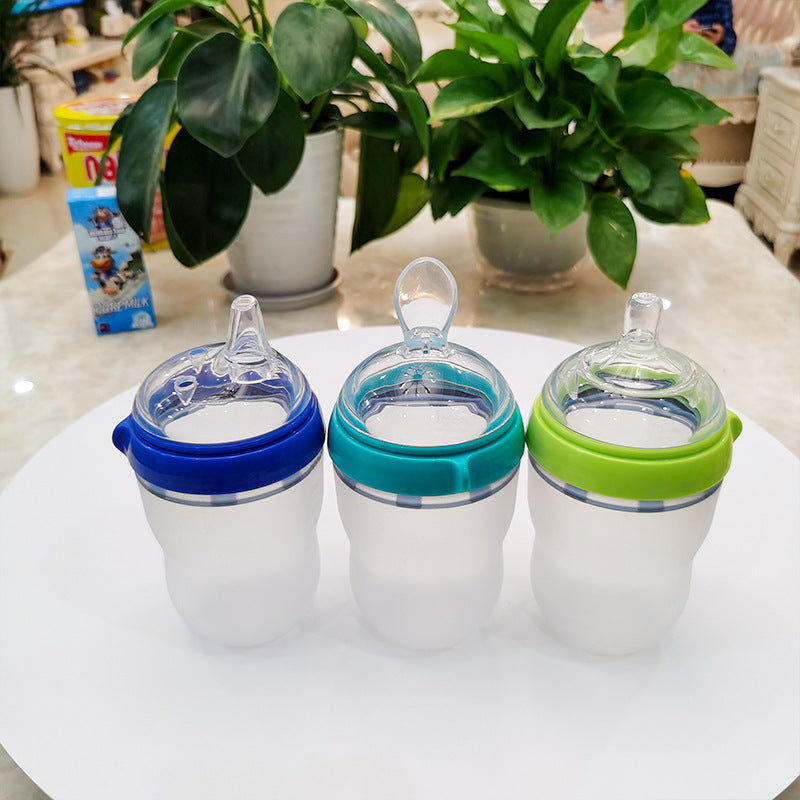Silicone Baby Bottle with Wide Neck and Anti-Colic Design - BAGE21810014
