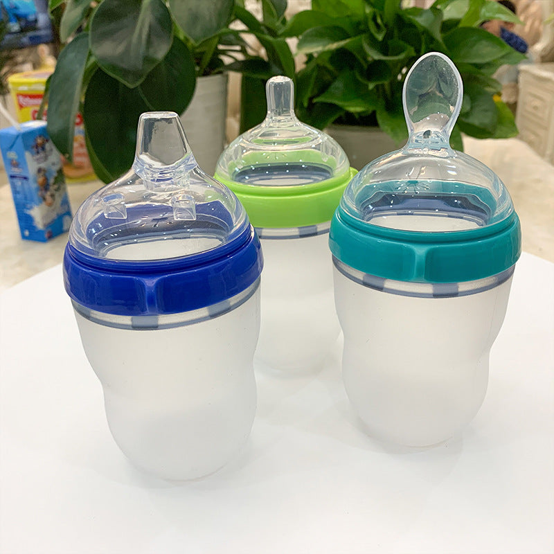 Silicone Baby Bottle with Wide Neck and Anti-Colic Design - BAGE21810014
