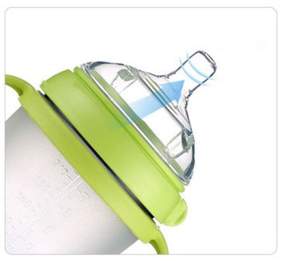 Silicone Baby Bottle with Wide Neck and Anti-Colic Design - BAGE21810014