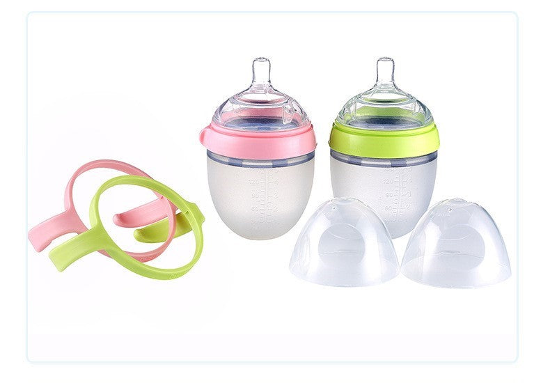 Silicone Baby Bottle with Wide Neck and Anti-Colic Design - BAGE21810014