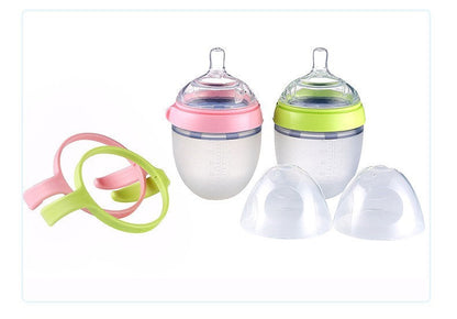 Silicone Baby Bottle with Wide Neck and Anti-Colic Design - BAGE21810014