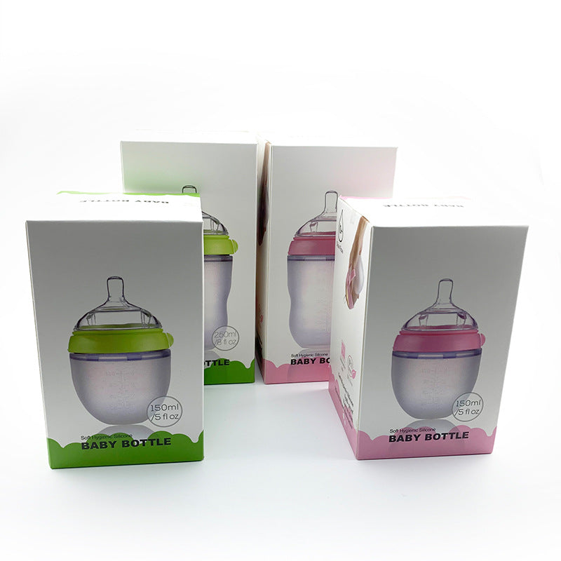 Silicone Baby Bottle with Wide Neck and Anti-Colic Design - BAGE21810014