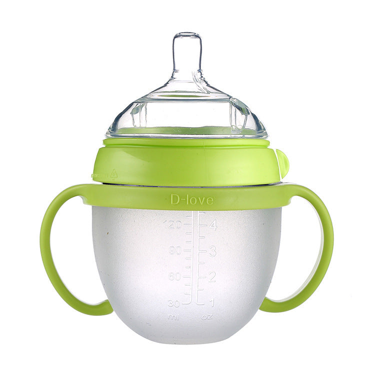 Silicone Baby Bottle with Wide Neck and Anti-Colic Design - BAGE21810014