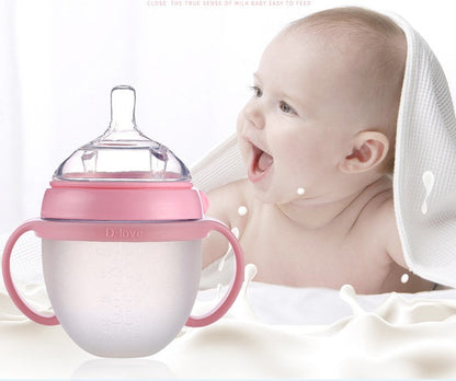 Silicone Baby Bottle with Wide Neck and Anti-Colic Design - BAGE21810014