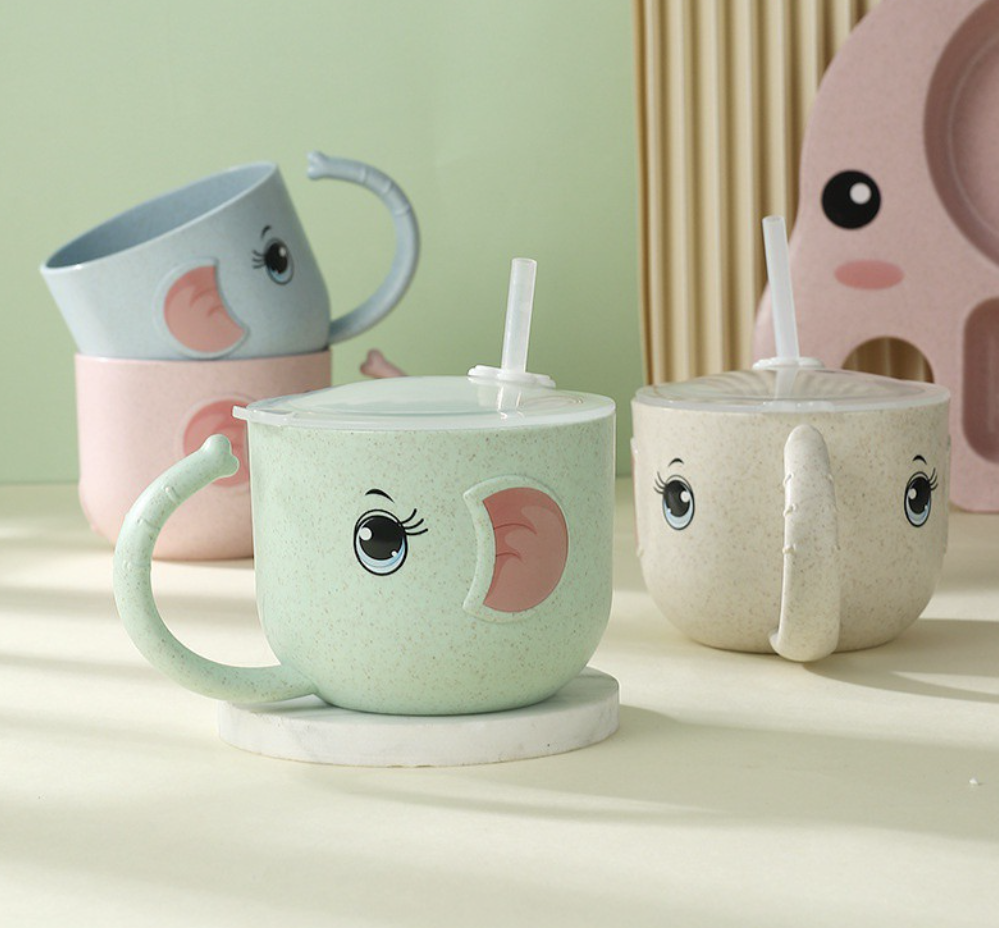 Silicone Straw Baby Feeding Bottle and Kid's Mug - # BAGE21610003