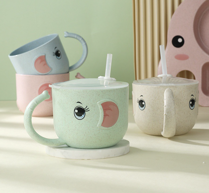 Silicone Straw Baby Feeding Bottle and Kid's Mug - # BAGE21610003
