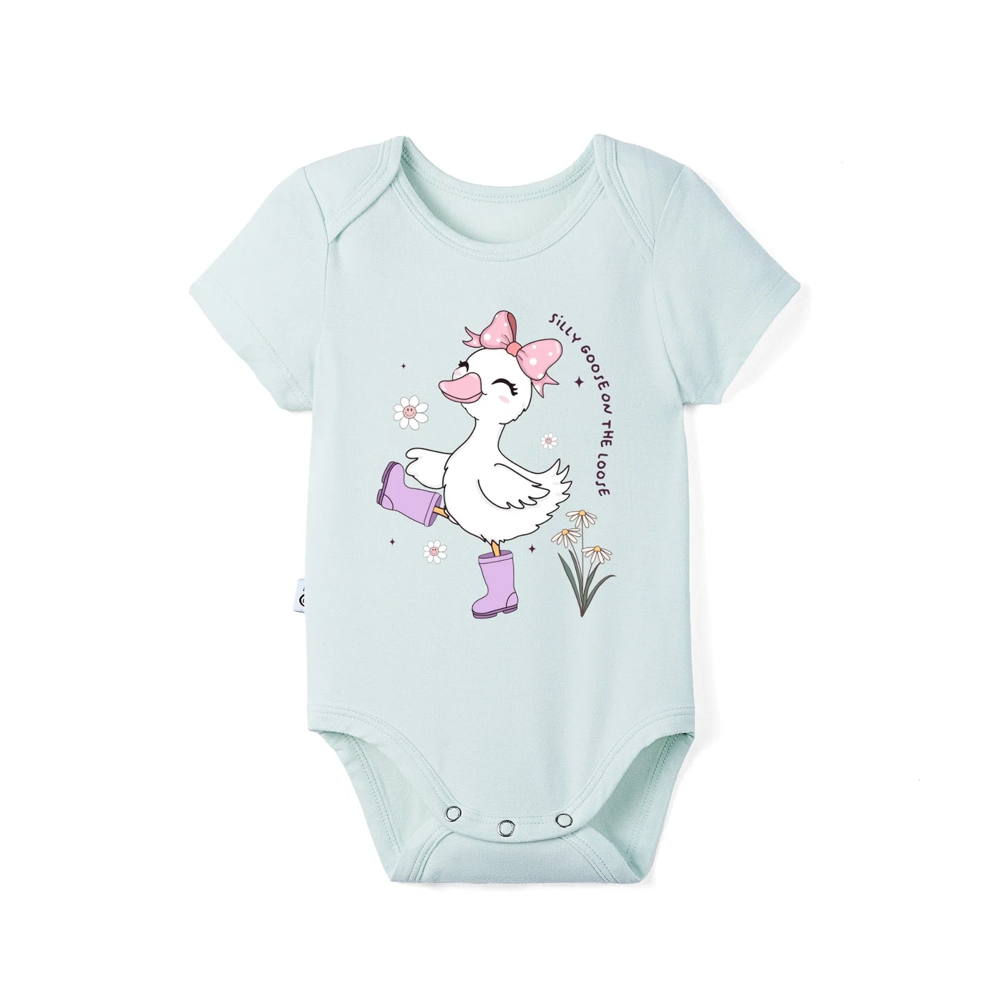 Silly Goose On The Loose Bamboo Baby Bodysuit
