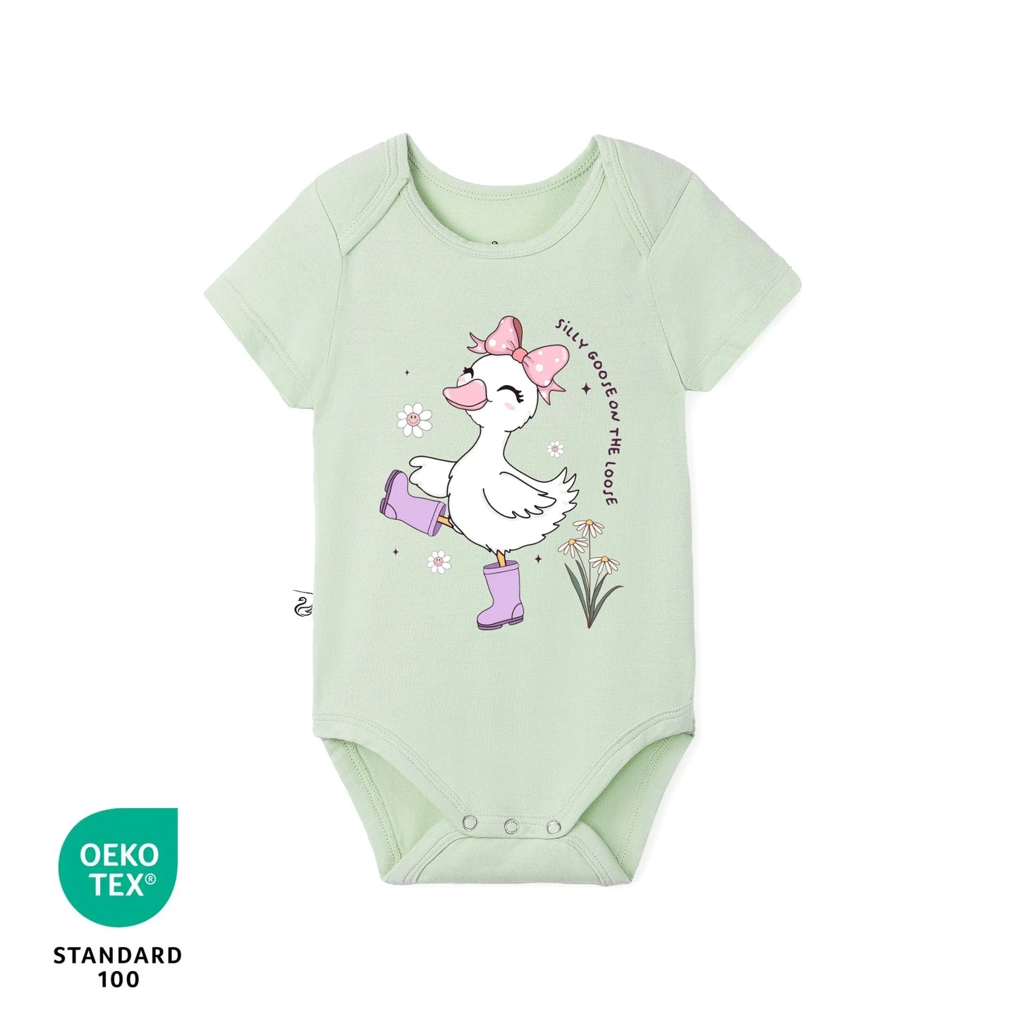 Silly Goose On The Loose Bamboo Baby Bodysuit