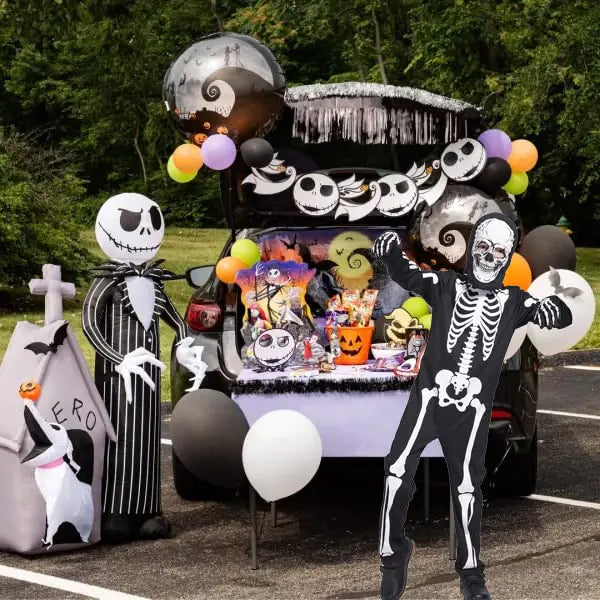 Sincere Party Kids Skeleton Costume | Glow in the Dark Skeletons | Halloween Skeleton Costumes | For Boys and Girls 7-9years | White Gid Skeleton -# BOAA111310001