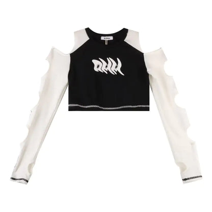 Spicy Girl Cut-out Off Shoulder T-Shirt Design - # GIAA23510019