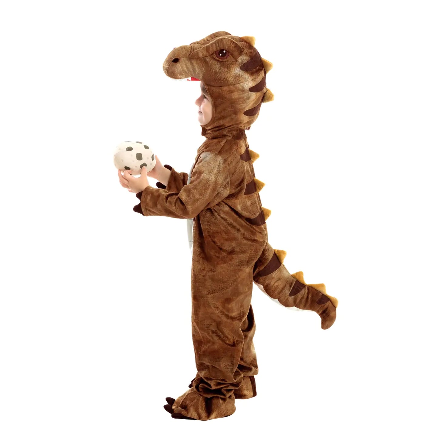 Spooktacular Creations Realistic | T-rex Costume Outfit Dinosaur | Jumpsuit with Egg for Kids | Toddler Halloween Dress-up Party | Bronze | 3T (3-4 yrs) - # BOAA111310002