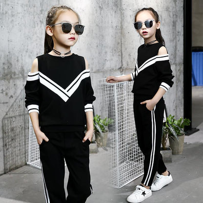 Spring and Autumn Girls' Cotton Pants Set for School - # GIAA22310004 & GIAA21310009 & BAAA51210072
