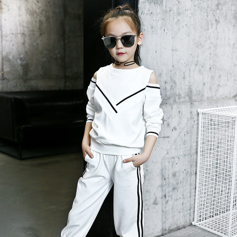 Spring and Autumn Girls' Cotton Pants Set for School - # GIAA22310004 & GIAA21310009 & BAAA51210072
