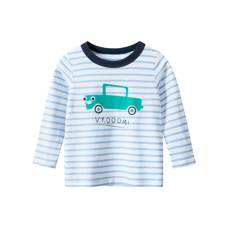 Striped Long-Sleeved T-Shirt for Kids - BAAA1111010029 & BOAA11510028 & GIAA21510012