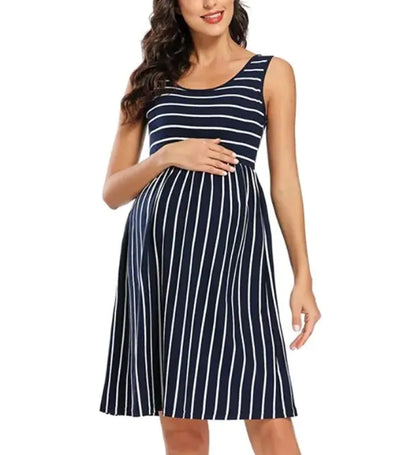 Striped Maternity Dress - # PRGTA11510010