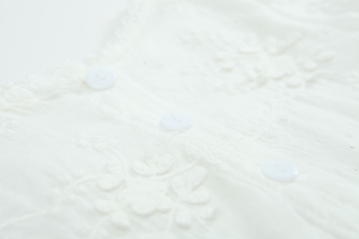 Summer Baby Girl White Embroidered Cotton Romper - # BAAA21110043