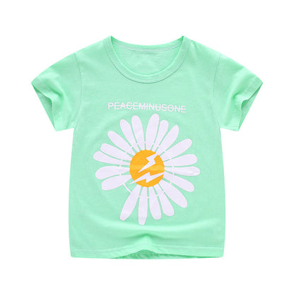 Summer Cartoon Cotton Short Sleeve T-Shirt for Kids - # BAAA1111010021 & BOAA11510032