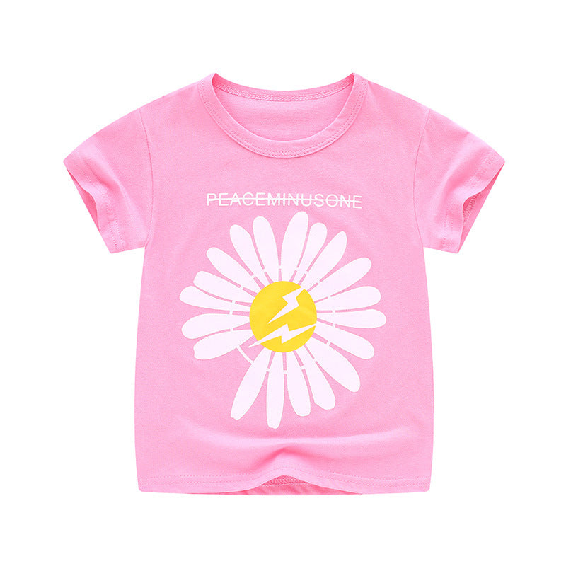 Summer Cartoon Cotton Short Sleeve T-Shirt for Kids - # BAAA1111010021 & BOAA11510032