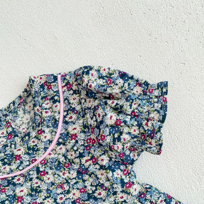 Summer Infant Baby Floral Romper | With Headband - # BAAA21110047