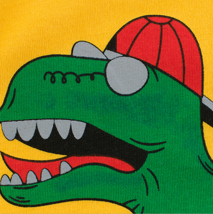 Summer Kids Short Sleeve T-Shirt with Dinosaur Print - # BAAA1111010022 & BOAA11510031