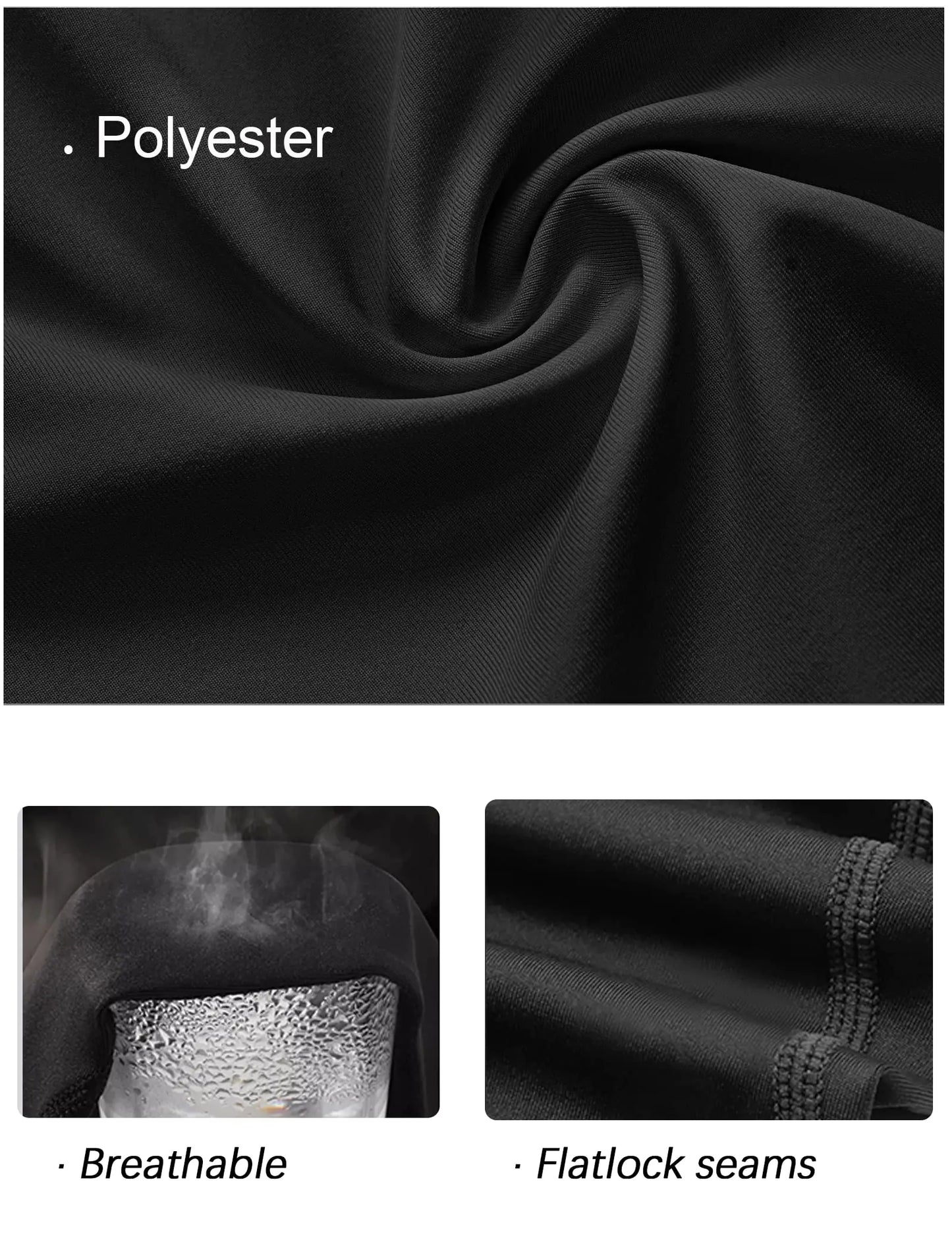 TELALEO 4, 3, 2, 5/1 Pack Boys' Girls' Compression Shirts Youth Long Sleeve Undershirt Sports Moisture Wicking Baselayer X-Large 3black - # BOAA13110001