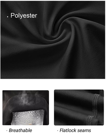 TELALEO 4, 3, 2, 5/1 Pack Boys' Girls' Compression Shirts Youth Long Sleeve Undershirt Sports Moisture Wicking Baselayer X-Large 3black - # BOAA13110001