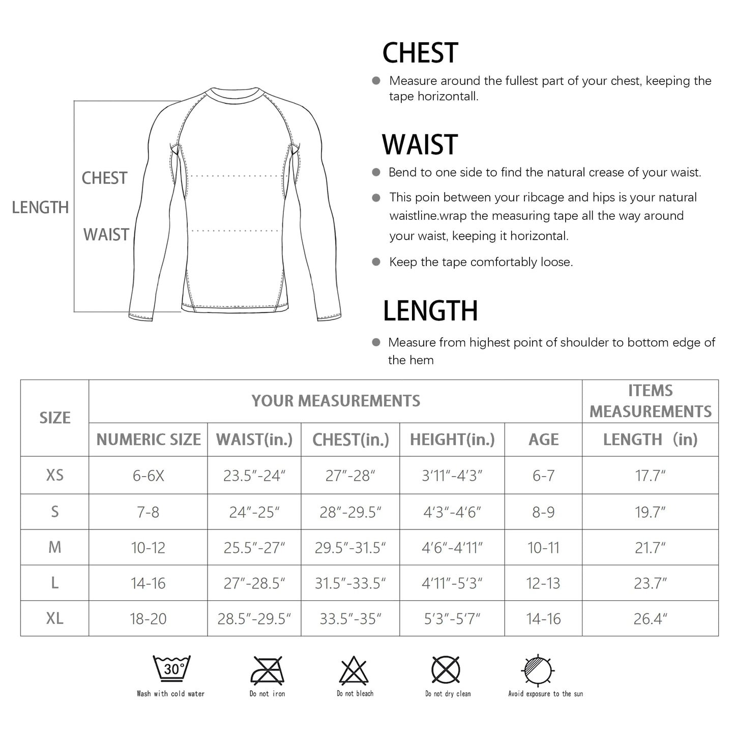 TELALEO 4, 3, 2, 5/1 Pack Boys' Girls' Compression Shirts Youth Long Sleeve Undershirt Sports Moisture Wicking Baselayer X-Large 3black - # BOAA13110001