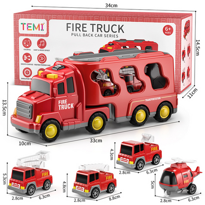 TEMI Diecast Carrier Truck Toy Set | Engineering Vehicle Playset for Kids - # BOT&G21910002 & BOT&G22910002