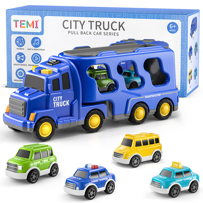 TEMI Diecast Carrier Truck Toy Set | Engineering Vehicle Playset for Kids - # BOT&G21910002 & BOT&G22910002