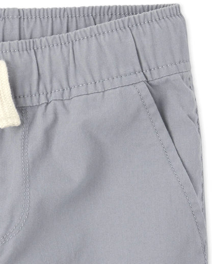 The Children's Place Boys' Cotton Pull on Jogger Shorts 16 Fin Gray Single - # BOAA13610003