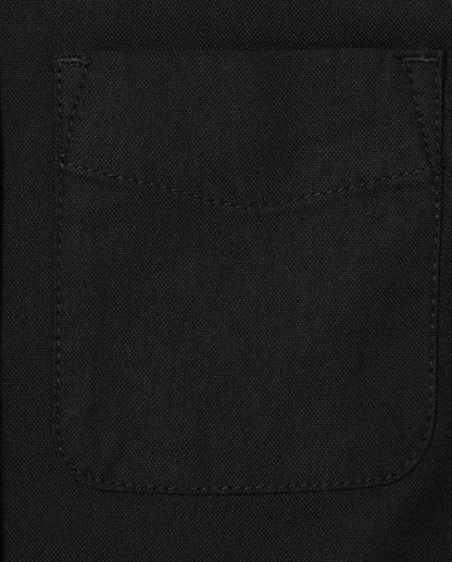 The Children's Place Boys' Long Sleeve Oxford Button Down Shirt Medium Black - # BOAA12510008