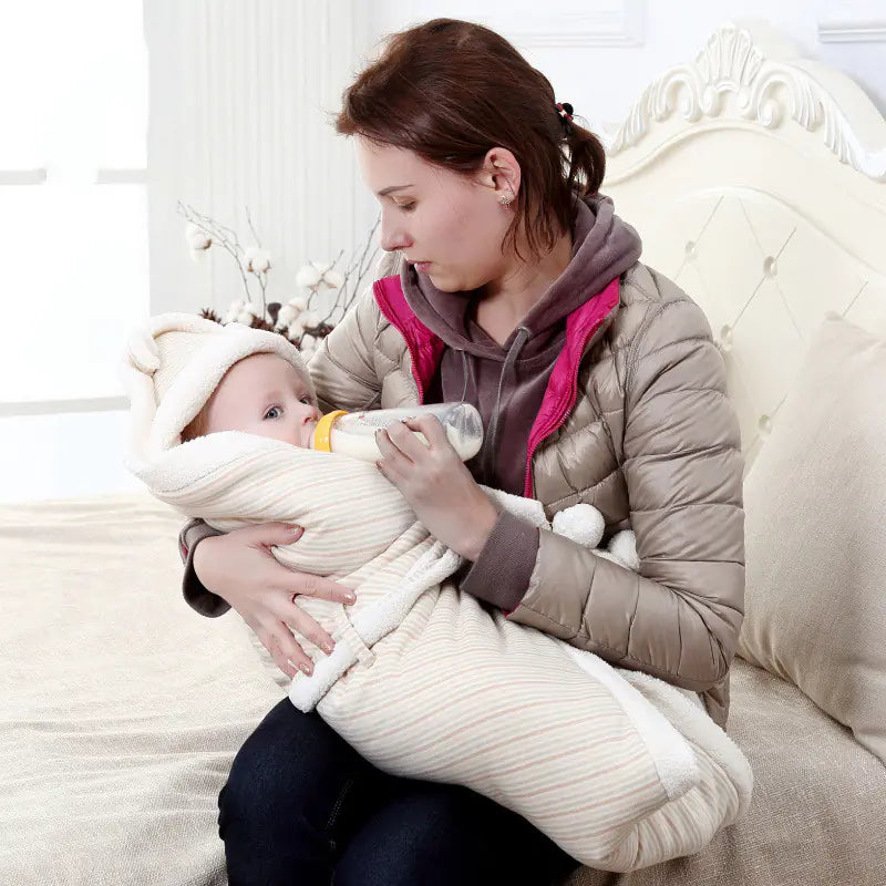 Thick Cotton Baby Swaddle Blanket for Newborns - # BAGE41210026
