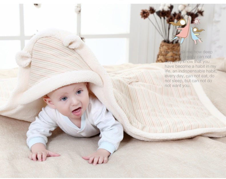 Thick Cotton Baby Swaddle Blanket for Newborns - # BAGE41210026