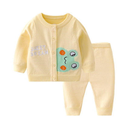 Thick Double Layer Baby Sweater Set | For Winter - # BAAA51210055