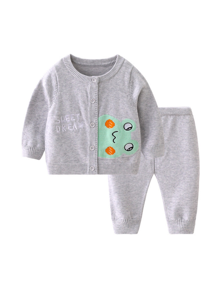 Thick Double Layer Baby Sweater Set | For Winter - # BAAA51210055