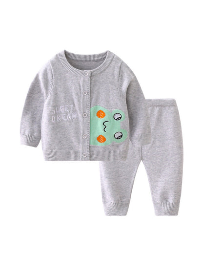 Thick Double Layer Baby Sweater Set | For Winter - # BAAA51210055
