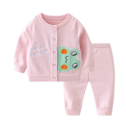 Thick Double Layer Baby Sweater Set | For Winter - # BAAA51210055