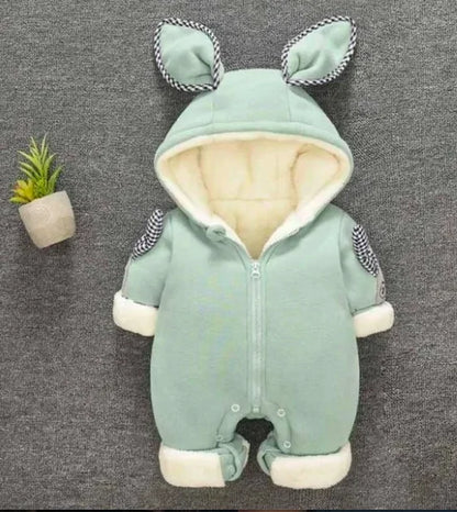 Thick Hooded Baby Jumpsuit - # BAAA21110014