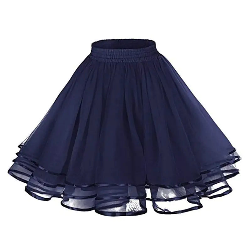 Three-Layer Ribbon Grenadine Soft Girl Skirt - # GIAA23710003