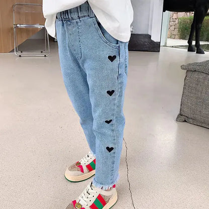 Toddler Baby Girl Casual Denim Jeans Trousers - # GIAA21410006