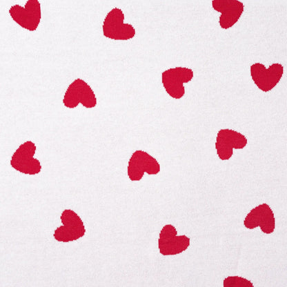 Valentine Heart Jacquard Baby Blanket
