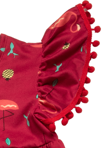 Flamingo Short Sleeve Dress – Colorful Multicultural Kids Outfit