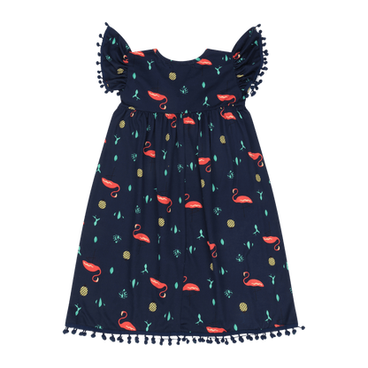 Flamingo Short Sleeve Dress – Colorful Multicultural Kids Outfit