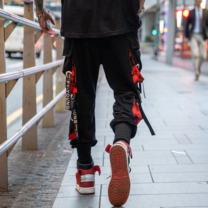 Webbing Harem Trousers - # BOAA13410027