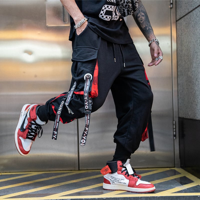 Webbing Harem Trousers - # BOAA13410027