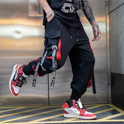 Webbing Harem Trousers - # BOAA13410027