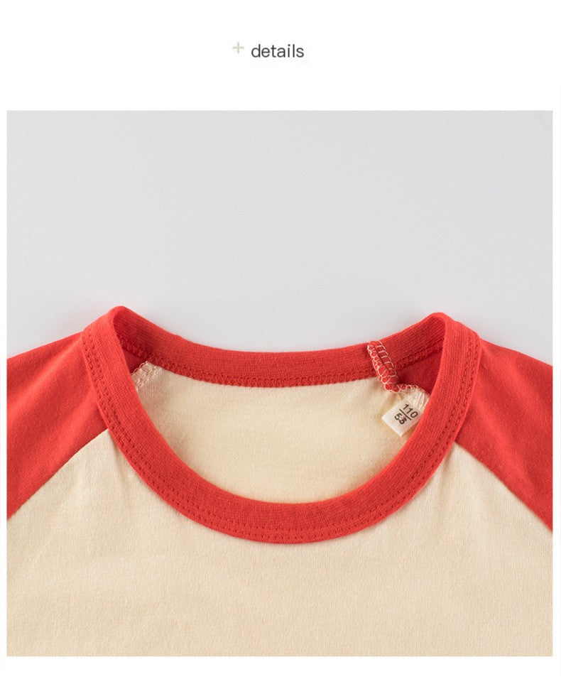 Western Style Cotton Baby Girl Round Neck T-Shirt - # GIAA21510008