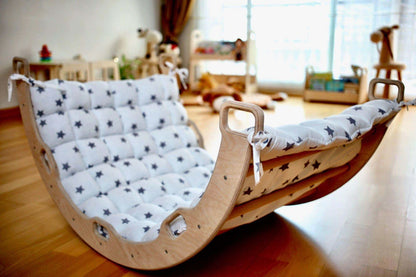 Montessori Climber Set: Arch, Rocker, Ramp, and Pillow-1